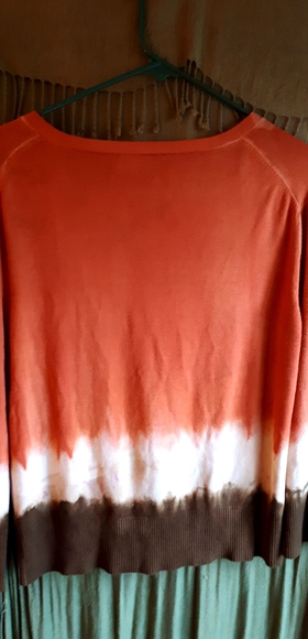 Vintage orange brown knit cardigan - Picture 2 of 4